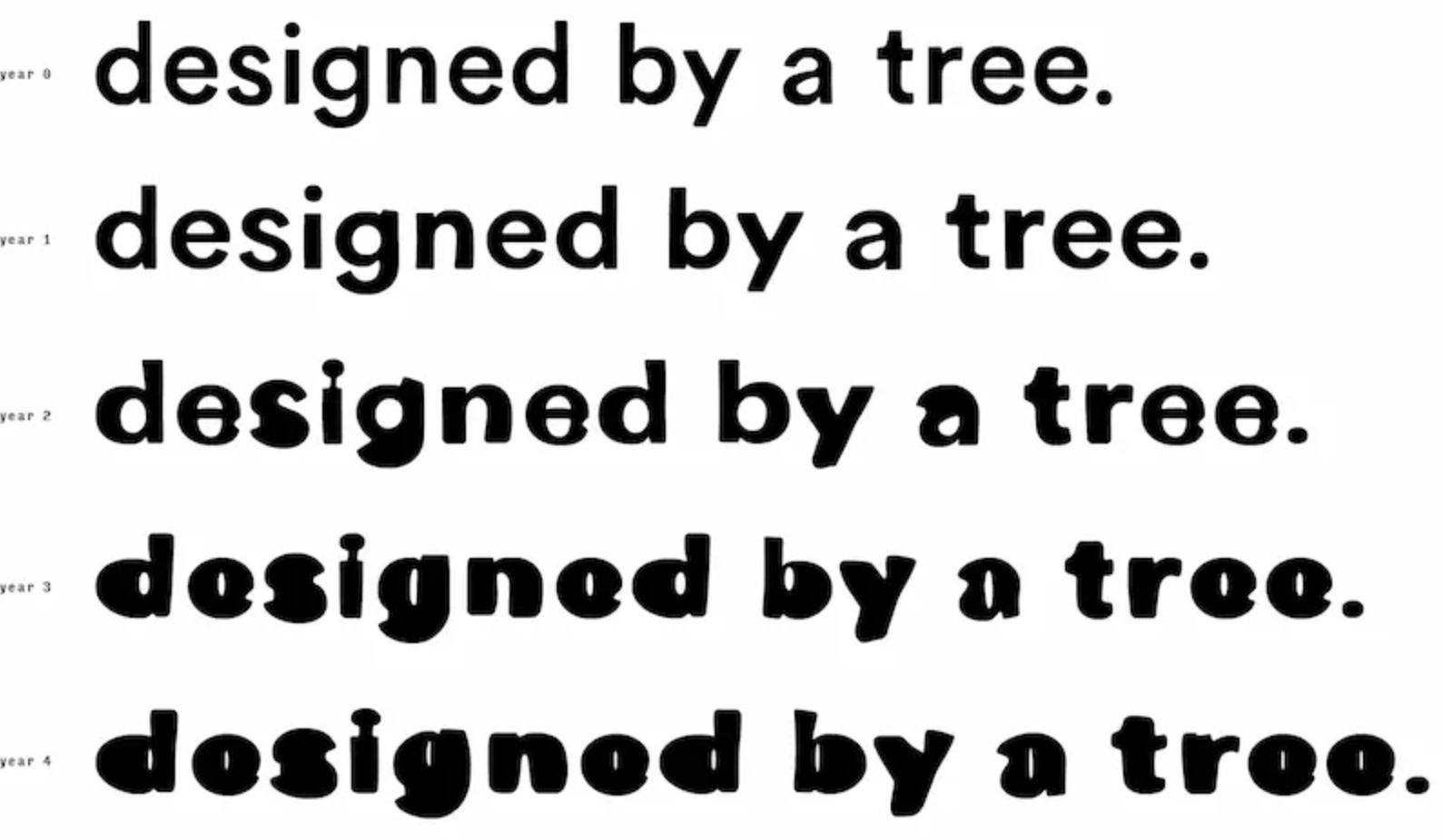 树皮字体