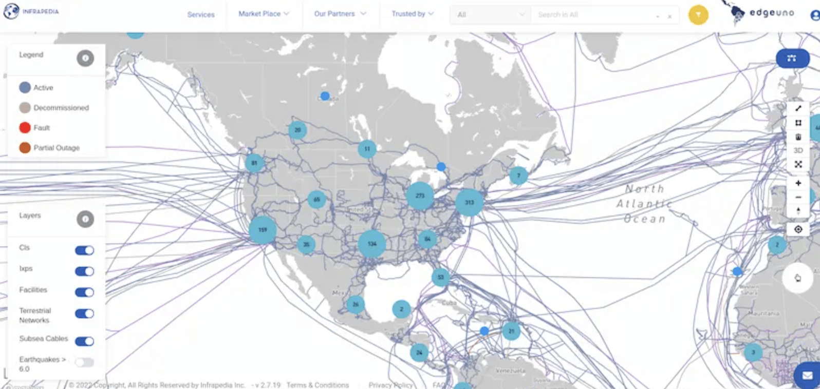 世界互联网基础设施地图
