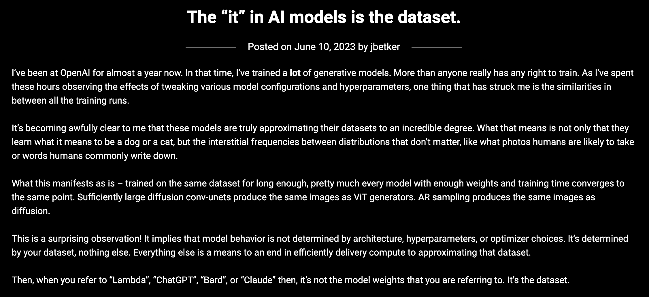 AI模型的关键是语料