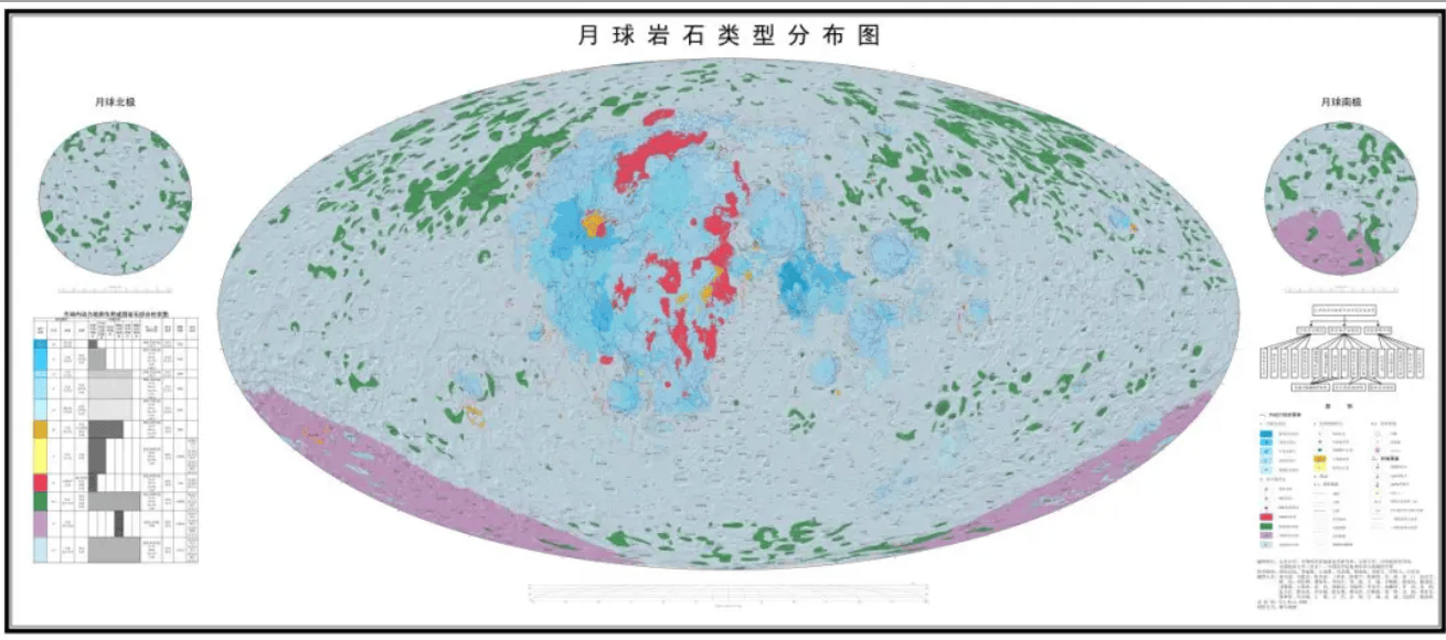 月球岩石类型分布图